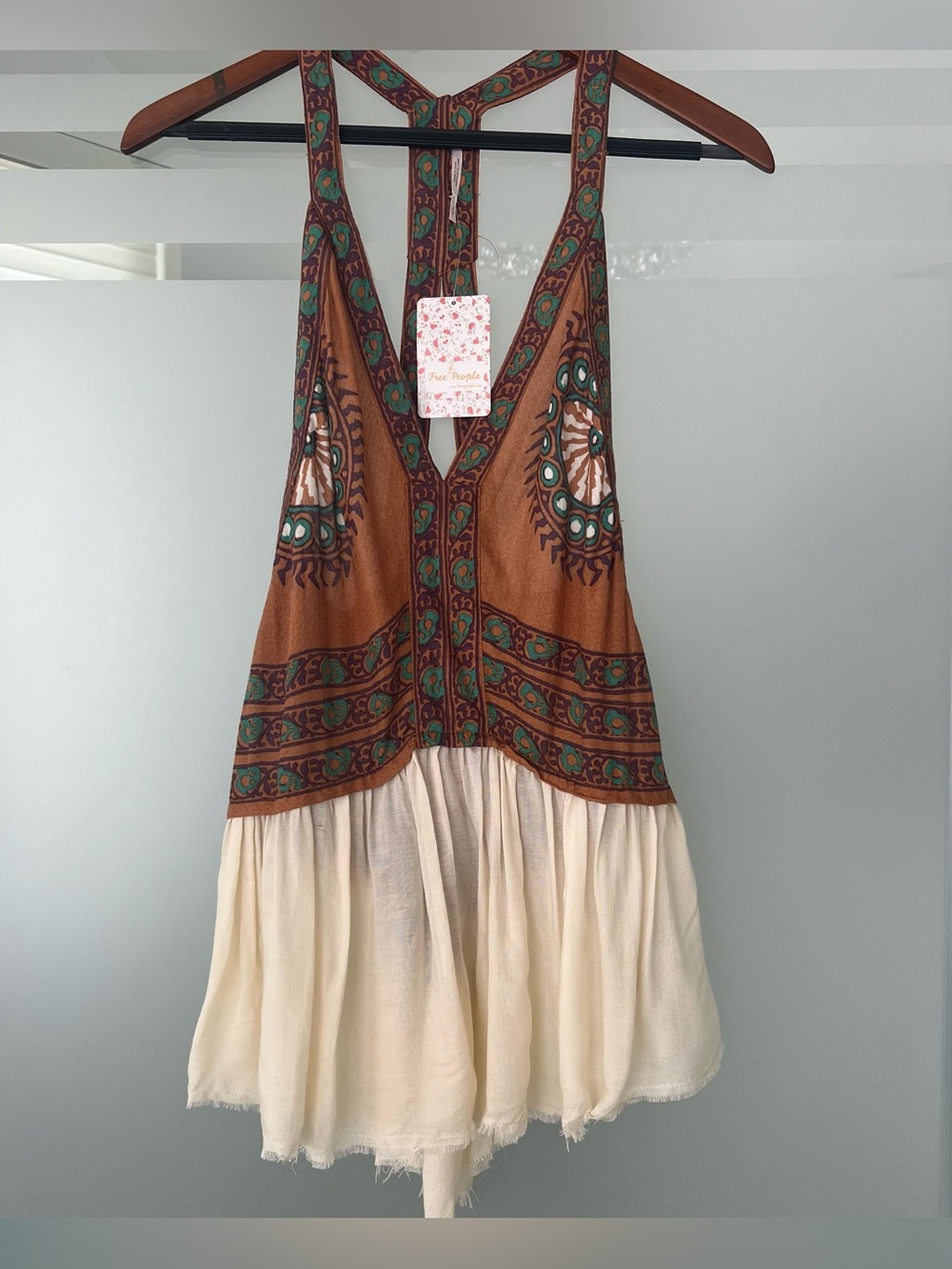 Free People Boho Racer Back Top S - Picture 2 of 7
